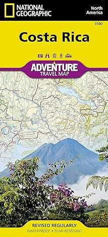 Costa Rica National Geographic Adventure Map